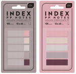 Zakładki indeksujące Interdruk Nude PET proste 12 x 45 mm - 5 kolorów - 125 sztuk
