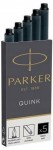 Naboje długie PARKER QUINK do pióra wiecznego - czarne (5 sztuk)