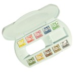 Komplet akwareli w plastikowym pudełku Renesans pocket box - 10 półkostek