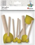 Pędzle gąbkowe okrągłe Titanum Craft-Fun Series - 8 sztuk - mix rozmiarów