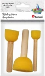 Pędzle gąbkowe okrągłe Titanum Craft-Fun Series - 3 sztuki - mix rozmiarów