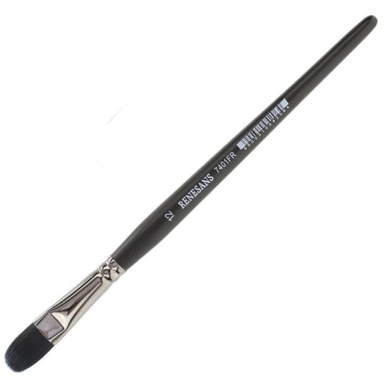 pędzel renesans syntetyczny koci język imitacja szarej wiewiórki 7401FR rozmiar 12.JPG