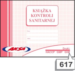Druk 617 Książka kontroli sanitarnej A5