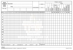 Druk Os-227 Roczna karta ewidencji czasu pracy A5