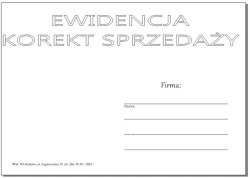 Druk W-6 VAT Ewidencja korekt sprzedaży A5 - WYPRZEDAŻ