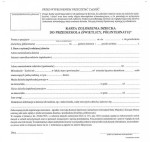 MEN-IV/1 Karta zgłoszenia dziecka do przedszkola (świetlicy, półinternatu)