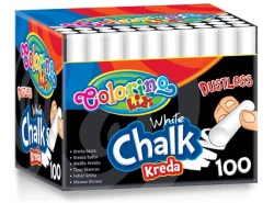 Kreda szkolna biała niepyląca okrągła Colorino Kids - 100 sztuk