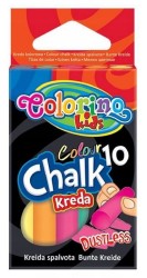 Kreda szkolna kolorowa niepyląca okrągła Colorino Kids - 10 sztuk