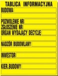 Budowlana tablica informacyjna 90 x 70 cm (pionowa)