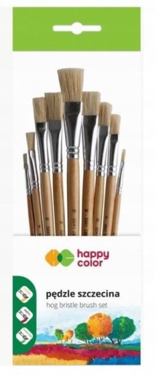 pędzle szkolne płaskie happy color 9 sztuk.JPG