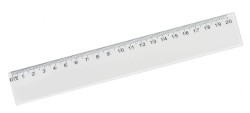 Linijka plastikowa bezbarwna Grand - 20 cm