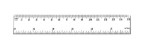 Linijka plastikowa bezbarwna Tetis - 15 cm