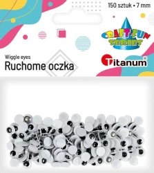 Ruchome oczka Craft-Fun Series nieklejone 7mm - 150 sztuk