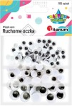 Ruchome oczka Craft-Fun Series nieklejone 5/8/15mm - 105 sztuk