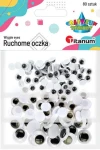 Ruchome oczka Craft-Fun Series nieklejone 5/8/15mm - 80 sztuk
