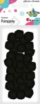 Pompony poliestrowe Craft-Fun Series ∅25mm 30 sztuk - czarne