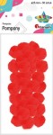 pompony poliestrowe średnica 25mm 30 sztuk czerwone.JPG