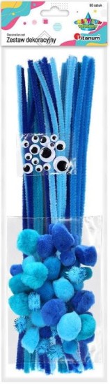 zestaw dekoracyjny titanum tonacja niebieska.JPG