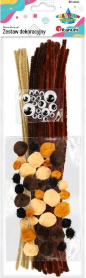 zestaw dekoracyjny titanum tonacja brązowa.JPG