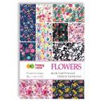 Blok kreatywny z motywami Happy Color Flowers A4 - kwiaty
