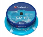Płyta CD-R Verbatim 700MB 52x 80 minut - 25 sztuk
