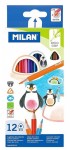 kredki ołówkowe milan 12 kolorów trójkątne.JPG