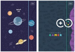 Teczka rysunkowa z gumką A4 Interdruk Shape Boys - różne wzory