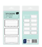 Naklejki na zeszyty / książki Interdruk Ramki 40 x 75mm - 9 sztuk