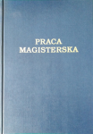 Okładka kanałowa twarda AA 44 kartki Classic z napisem PRACA MAGISTERSKA - granatowa