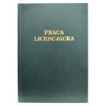 Okładka kanałowa twarda A 95 kartek Classic z napisem PRACA LICENCJACKA - zielona