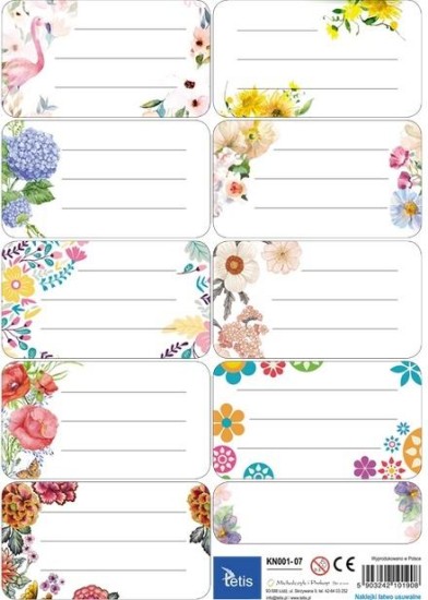 naklejki na zeszyty książki tetis KN001-07 kwiaty.jpg