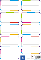 Naklejki na zeszyty / książki Tetis Kolorowe ramki 42 x 76 mm - 9 sztuk