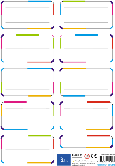 naklejki na zeszyty książki tetis KN001-01 kolorowe ramki.png