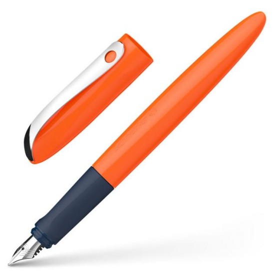 pióro ze stalówką schneider wavy pomarańczowe.JPG