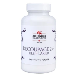 Klej do decoupage KOH-I-NOOR 2w1 - klej + lakier - satynowy połysk 200ml