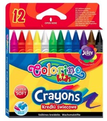 Kredki świecowe (woskowe) COLORINO Kids - 12 kolorów
