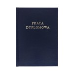 Okładka kanałowa twarda A 95 kartek skóropodobna z napisem PRACA DYPLOMOWA - granatowa