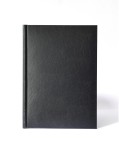Okładka kanałowa twarda B 125 kartek skóropodobna gładka - czarna