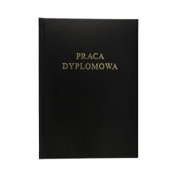Okładka kanałowa twarda B 125 kartek Classic z napisem PRACA DYPLOMOWA - czarna