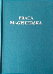 Okładka kanałowa twarda B 125 kartek Classic z napisem PRACA MAGISTERSKA - zielona
