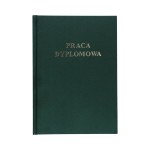 Okładka kanałowa twarda C 150 kartek Classic z napisem PRACA DYPLOMOWA - zielona