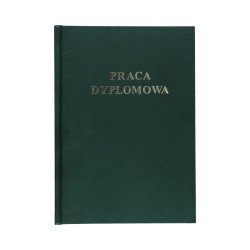 Okładka kanałowa twarda C 150 kartek Classic z napisem PRACA DYPLOMOWA - zielona