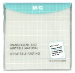 Notes samoprzylepny M&G 76 x 76 mm 50 kartek - TRANSPARENTNY
