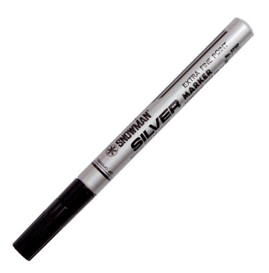 marker olejowy snowman extra fine cienki srebrny.JPG