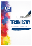 Blok techniczny A4 250g OXFORD - biały - 10 arkuszy