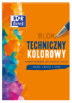 Blok techniczny A4 225g OXFORD - kolorowy - 10 arkuszy