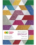 Blok papierów brokatowych Happy Color A5 - różne kolory