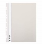 Skoroszyt oczkowy sztywny A4 PCV biały - opakowanie 10 sztuk