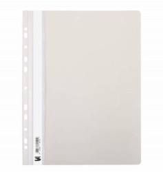 Skoroszyt oczkowy sztywny A4 PCV biały - opakowanie 10 sztuk