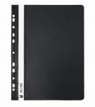 Skoroszyt oczkowy sztywny A4 PCV czarny - opakowanie 10 sztuk